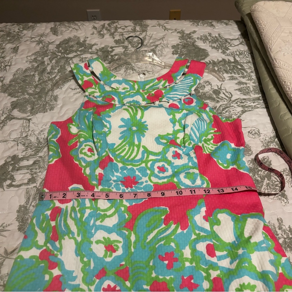 Lilly Pulitzer sz 6 Lindy dress, PB Pink Print, vintage honeycomb donny print - Picture 11 of 14